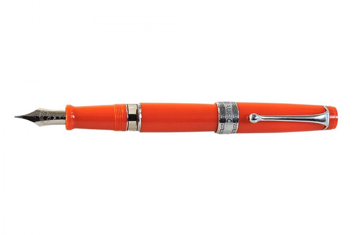 Aurora Optima Orange Flex Nib Fountain Pen